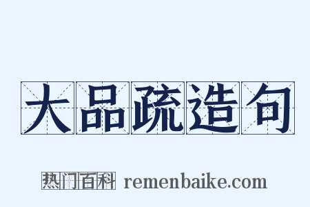大品疏造句是什么意思的图片
